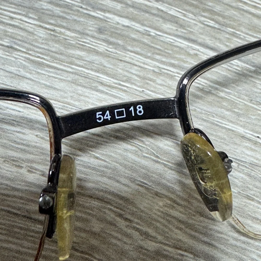 Bulova San Remo Eyeglass Frames Semi Rimless Gunmetal‎ 54-18-140 Rectangle Metal
